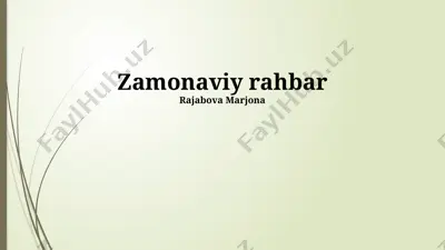 zamonaviy liderlik — PPTX