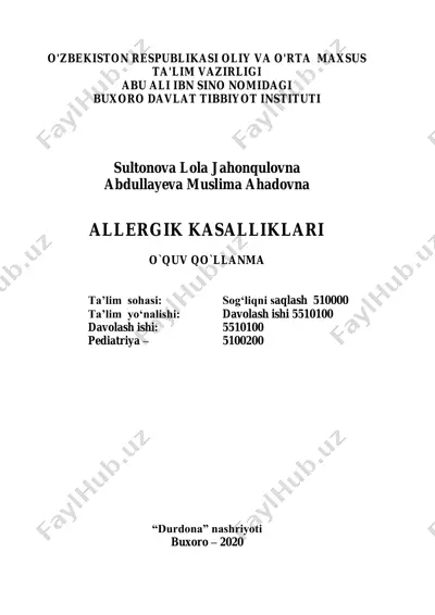 allergik kasalliklar — PDF