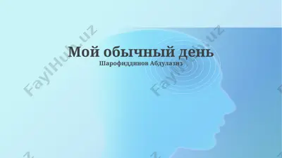 мой обычный день — PPTX