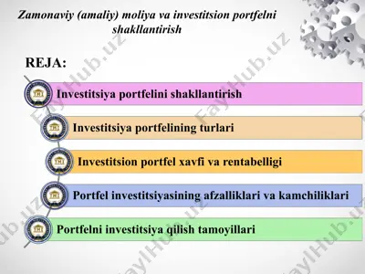 zamonaviy (amaliy) moliya va investitsion portfelni shakllantirish — PPTX