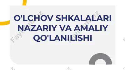 o'lchov shkalalari — PDF
