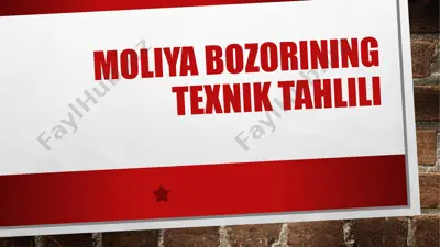 moliya bozorining texnik tahlili — PPTX