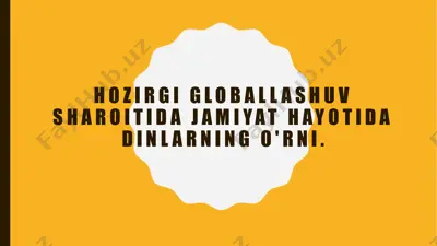 globallashuv sharoiyati — PPTX