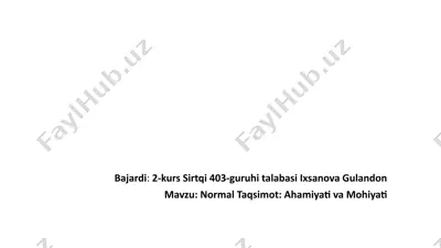 statistika fanining markaziy tushunchasi — PPTX