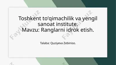 ranglarni idro etish — PPTX