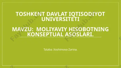 moliyaviy hisobotlar — PPTX