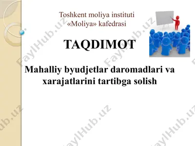 mahalliy byudjetlar daromadlari va xarajatlarini tartibga solish — PPTX