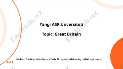 buyuk biritaniya — PPTX