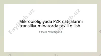 pzr texnologiyasi va mikrobiologiyada roli — PPTX