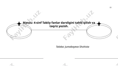 4-sinf tabiiy fanlar darsligini tahlil qilish va taqriz yozish. — PPTX