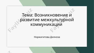 vozniknovenie i razvitie mejkulturnoy kommunikatsii — PPTX