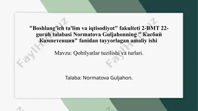 kasbiy kampetentsiya — PPTX