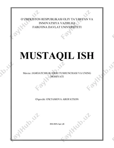 jamoatchilik fikri tushunchasi va uning mohiyati — DOCX