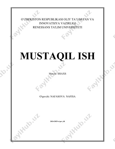 shaxsiy taraqqiyot — DOCX