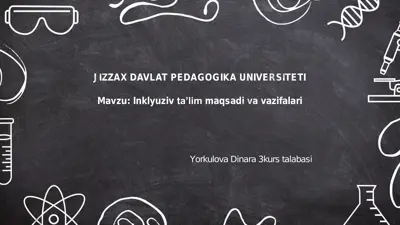 inklyuziv taʼlim maqsadi va vazifalari — PDF