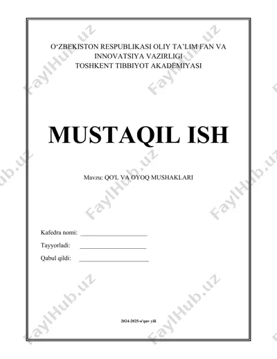qo'l va oyoq mushaklari — DOCX