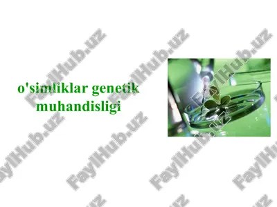 o'simliklar genetik muhandisligi — PPTX