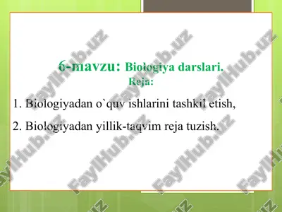 biologiya darslari — PPT
