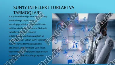 sun’iy intellekt turlari va tarmoqlari — PPTX