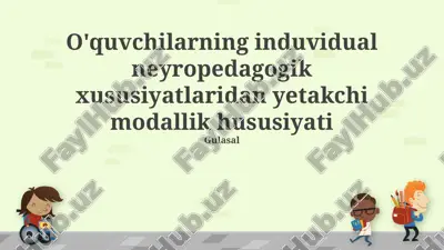 neyropedagogika: kinestetik modallik — PPTX
