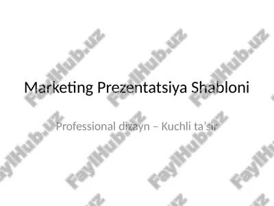 marketing shablon — PPTX