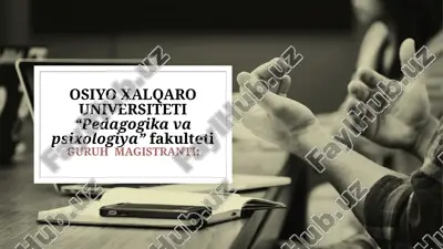 masofaviy ta'limni tashkil etish holati va istiqbollari bo'yicha milliy va xorijiy tajriba — PPT