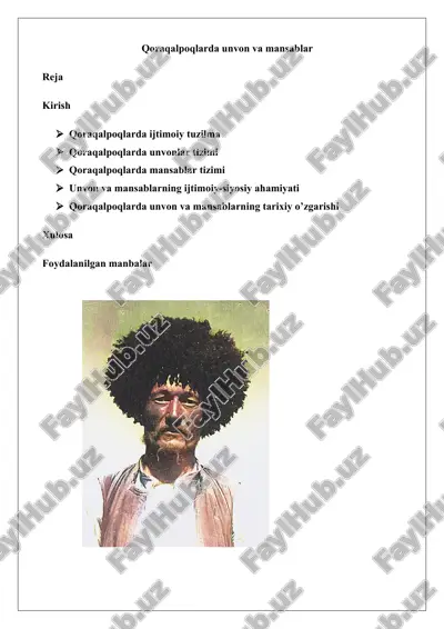 qoraqalpoqlarda unvon va mansablar 25 — DOCX