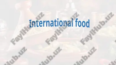 international food — PPTX