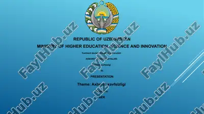 axborot xavfsizligi — PPTX