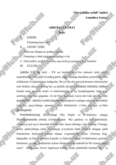 “men jadidlar avlodi” insho — PDF