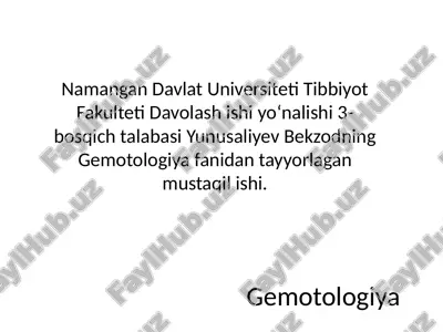 gemotologiya — PPTX