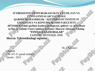 foydali qazilmalar — PPTX