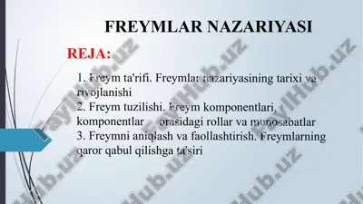 freymlar nazariyasi — PPTX