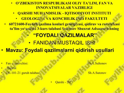 foydali qazilmalar — PPT