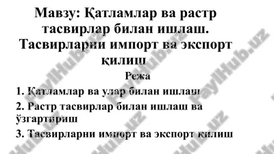 tasvirlovchi dasturlar — PPTX