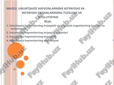 gidrozoylar (hydrozoa) sinfi — PPTX