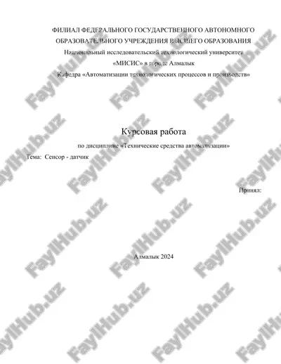 sensor - datchik — DOCX