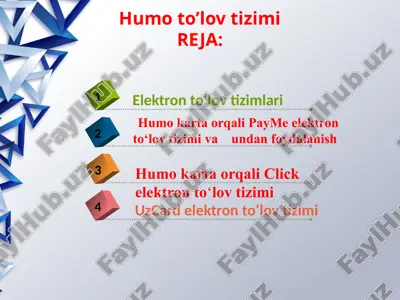 humo to’lov tizimi — PPTX