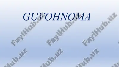 guvohnoma — PPTX