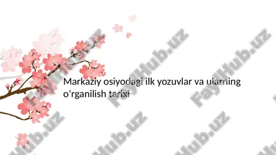 yozuvlar tarixi — PPTX