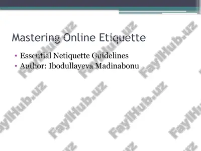 mastering online etiquette — PPTX
