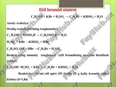 etil bromid sintezi — PPT