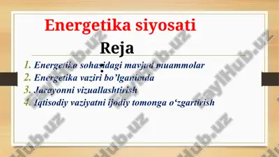 energetika siyosati — PPTX