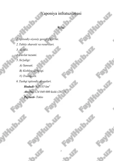 yaponiya infratuzilmasi — DOC