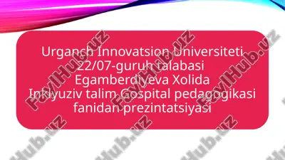 inklyuziv talim — PPTX
