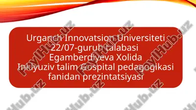 inklyuziv ta’lim — PPTX
