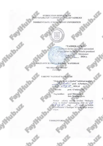 "moliyaviy hisob va hisobot" — PDF