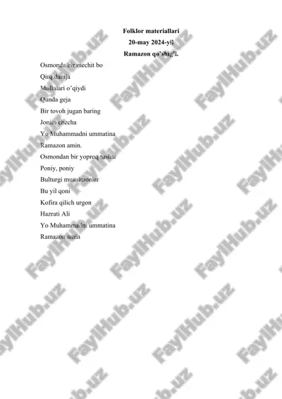 folklor materiallari — DOCX