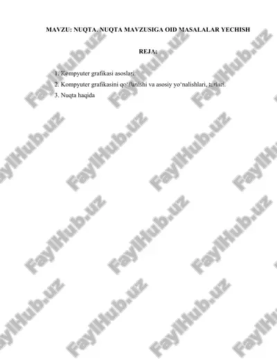 kompyuter grafikasi asoslari — DOCX