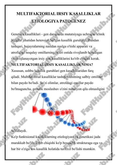 multifaktorial irsiy kasalliklar — DOCX